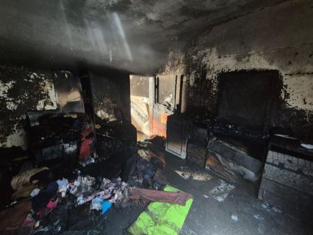 حورة: حريق في شقة سكنية 